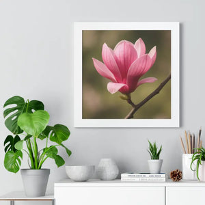Pink Magnolia Wall Art Framed Poster Decor - Dipaliz - Posters Prints & Visual Artwork