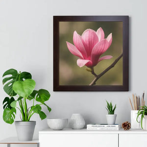 Pink Magnolia Wall Art Framed Poster Decor - Dipaliz - Posters Prints & Visual Artwork