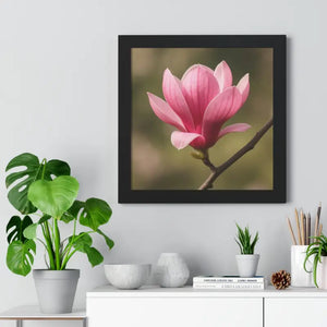 Pink Magnolia Wall Art Framed Poster Decor - Dipaliz - Posters Prints & Visual Artwork