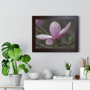 Chic Framed Horizontal Poster - Pink Magnolia Art - Dipaliz - Posters Prints & Visual Artwork
