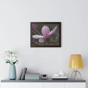 Chic Framed Horizontal Poster - Pink Magnolia Art - Dipaliz - Posters Prints & Visual Artwork