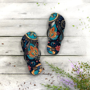 Pink Paisley Pattern Flip Flops - Unisex Summer Comfort - Dipaliz - Slippers