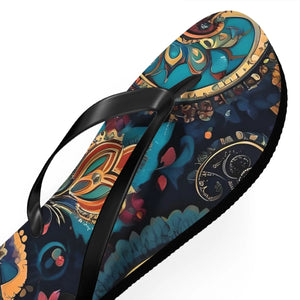 Pink Paisley Pattern Flip Flops - Unisex Summer Comfort - Dipaliz - Slippers