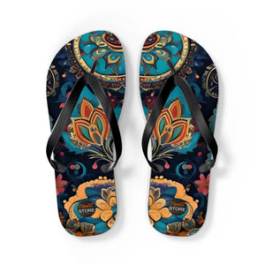 Pink Paisley Pattern Flip Flops - Unisex Summer Comfort - Dipaliz - Slippers