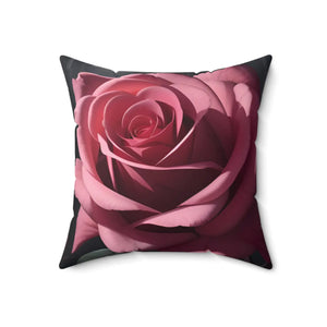 Pink Rose Throw Pillow – Polyester Square - Dipaliz - Pillows