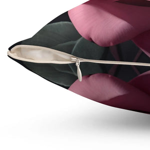 Pink Rose Throw Pillow – Polyester Square - Dipaliz - Pillows