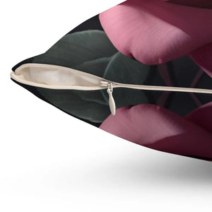Pink Rose Throw Pillow – Polyester Square - Dipaliz - Pillows