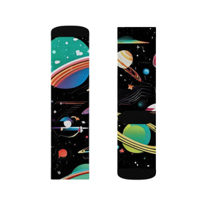 Vivid Planets Socks - Solar System Sublimation - Dipaliz