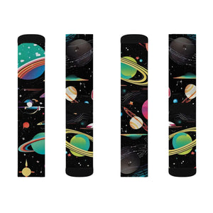 Vivid Planets Socks - Solar System Sublimation - Dipaliz