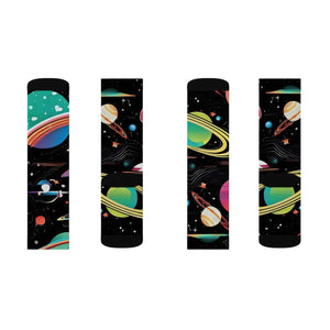 Vivid Planets Socks - Solar System Sublimation - Dipaliz
