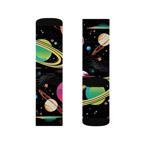 Vivid Planets Socks - Solar System Sublimation - Dipaliz