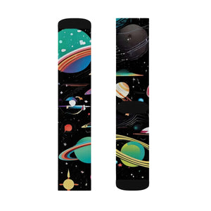 Vivid Planets Socks - Solar System Sublimation - Dipaliz