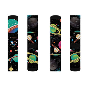 Vivid Planets Socks - Solar System Sublimation - Dipaliz