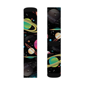 Vivid Planets Socks - Solar System Sublimation - Dipaliz