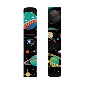 Vivid Planets Socks - Solar System Sublimation - Dipaliz