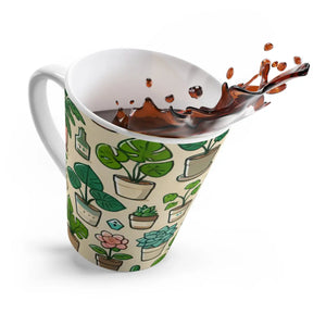 Botanical Plants Latte Mug - Ceramic Nature Gift - Dipaliz - Mugs