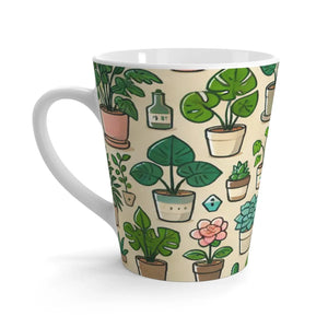 Botanical Plants Latte Mug - Ceramic Nature Gift - Dipaliz - Mugs