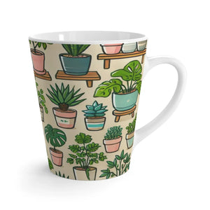 Botanical Plants Latte Mug - Ceramic Nature Gift - Dipaliz - Mugs