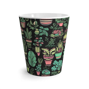 Chic Plants Pattern Latte Mug - 12oz Ceramic - Dipaliz - Mugs