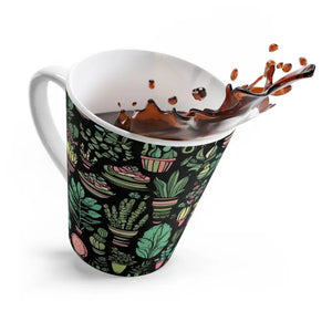 Latte Mug Plants Pattern Trendy Coffee Style - Dipaliz - 12oz - Mugs
