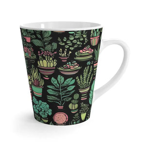 Latte Mug Plants Pattern Trendy Coffee Style - Dipaliz - 12oz - Mugs