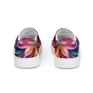 Vibrant Women’s Slip on Shoes - Psychedelic Large Flowers - Dipaliz - Sneakers