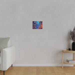 Vibrant Matte Canvas - Psychedelic Shoal Colorful Fish - Dipaliz - Posters Prints & Visual Artwork