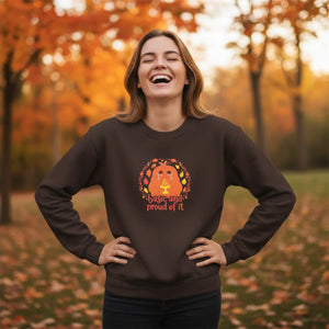 Dipaliz Pumpkin Cat Crewneck Sweatshirt Soft Cotton Blend - Sweatshirts - m