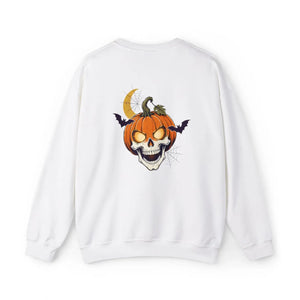 Dipaliz Pumpkin Skull Crewneck Sweatshirt Halloween - Sweatshirts