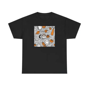 Pumpkin Spice Latte Unisex Heavy Cotton Tee - Dipaliz - Black / s - T-shirts