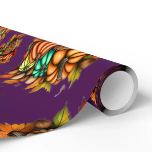 Gift Wrap Papers Autumn Leaves Pumpkins Design by Dipaliz - Wrapping Paper