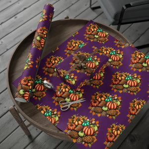 Gift Wrap Papers Autumn Leaves Pumpkins Design by Dipaliz - Wrapping Paper
