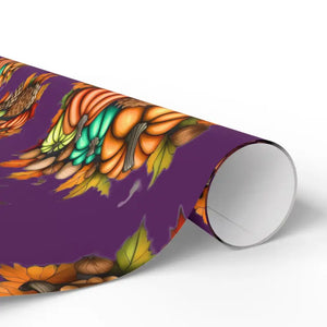 Gift Wrap Papers Autumn Leaves Pumpkins Design by Dipaliz - Wrapping Paper