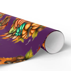 Gift Wrap Papers Autumn Leaves Pumpkins Design by Dipaliz - Wrapping Paper