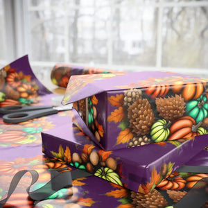 Gift Wrap Papers Autumn Leaves Pumpkins Design by Dipaliz - Wrapping Paper