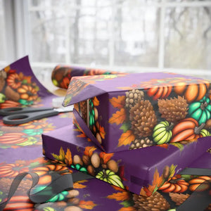 Gift Wrap Papers Autumn Leaves Pumpkins Design by Dipaliz - Wrapping Paper