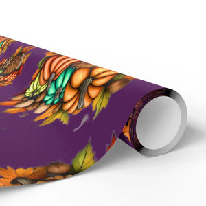 Gift Wrap Papers Autumn Leaves Pumpkins Design by Dipaliz - Wrapping Paper