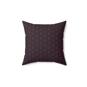 Abstract Polyester Square Pillow - Maroon Design - Dipaliz - Decor