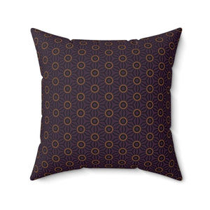Abstract Polyester Square Pillow - Maroon Design - Dipaliz - Decor
