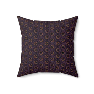 Abstract Polyester Square Pillow - Maroon Design - Dipaliz - Decor