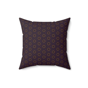 Abstract Polyester Square Pillow - Maroon Design - Dipaliz - Decor