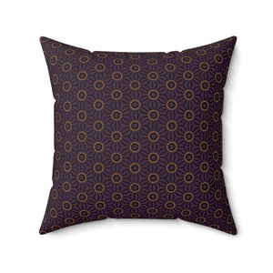 Abstract Polyester Square Pillow - Maroon Design - Dipaliz - Decor