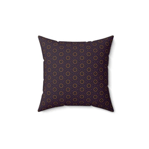 Abstract Polyester Square Pillow - Maroon Design - Dipaliz - Decor