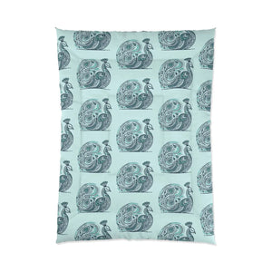 Peacock Comforter – Purple Polyester Dipaliz - Quilts & Comforters
