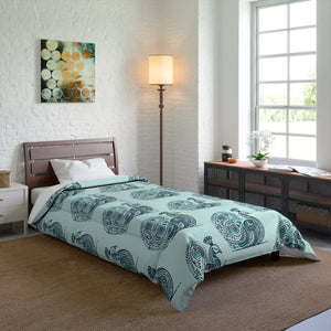 Peacock Comforter – Purple Polyester Dipaliz - Quilts & Comforters