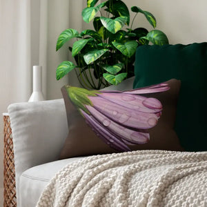 Purple Daisy Spun Polyester Lumbar Pillow - Ready to use - Dipaliz - 20’’ × 14’’ - Pillows
