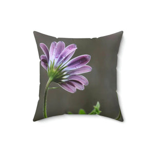 Vibrant Purple African Daisy Square Polyester Pillow - Dipaliz - Throw Pillows