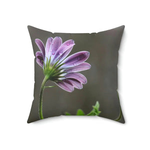 Vibrant Purple African Daisy Square Polyester Pillow - Dipaliz - Throw Pillows