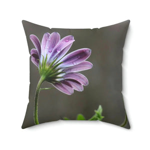 Vibrant Purple African Daisy Square Polyester Pillow - Dipaliz - Throw Pillows
