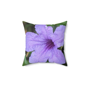 Vibrant Purple Flower Polyester Square Pillow - Dipaliz - Throw Pillows